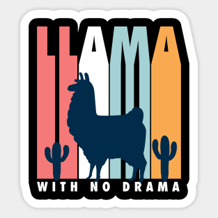 LLama With No Drama Sticker